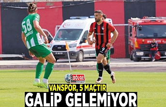 Vanspor, 5 maçtır galip gelemiyor