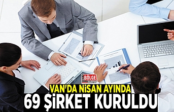 Van'da Nisan ayında 69 şirket kuruldu