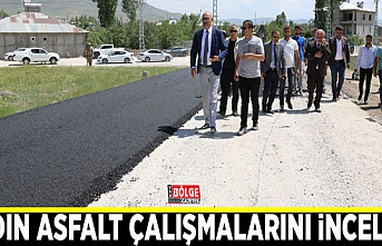 Başkan Vekili Aydın asfalt çalışmalarını inceledi