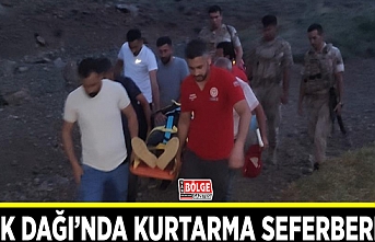 Erek Dağı’nda kayalıklardan düşerek yaralanan kişi kurtarıldı