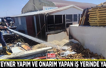 Konteyner yapım ve onarım yapan iş yerinde yangın