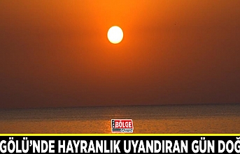 Van Gölü’nde hayranlık uyandıran gün doğumu