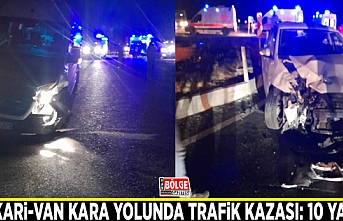 Hakkari-Van kara yolunda trafik kazası: 10 yaralı