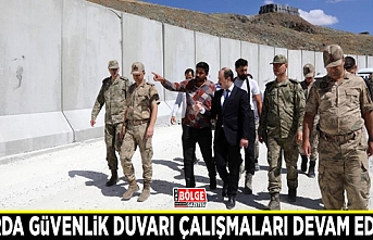 Sınırda güvenlik duvarı çalışmaları devam ediyor