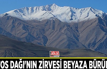 Artos Dağı'nın zirvesi beyaza büründü