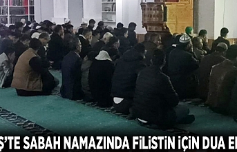 Erciş’te sabah namazında Filistin için dua edildi