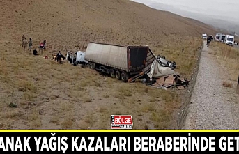 Sağanak yağış kazaları beraberinde getirdi