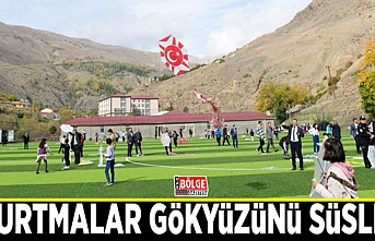 Uçurtmalar gökyüzünü süsledi