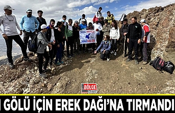 Van Gölü için Erek Dağı’na tırmandılar