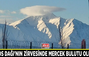 Artos Dağı'nın zirvesinde mercek bulutu oluştu