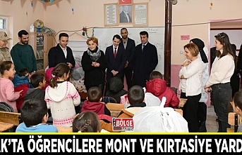 Çatak’ta öğrencilere mont ve kırtasiye yardımı...