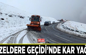 Güzeldere Geçidi’nde kar yağışı