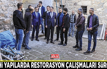 Tarihi yapılarda restorasyon çalışmaları sürüyor