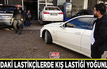 Van'daki lastikçilerde kış lastiği yoğunluğu