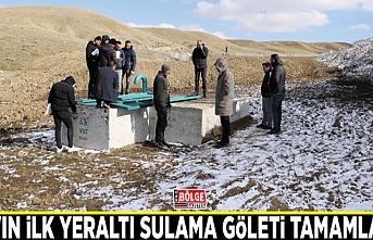 Van'ın ilk yeraltı sulama göleti tamamlandı