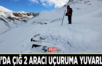 Çığ 2 aracı uçuruma yuvarladı