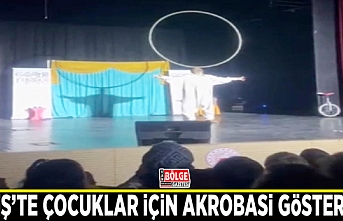 Erciş’te çocuklar için akrobasi gösterisi düzenlendi