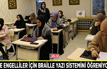 Görme engelliler için Braille yazı sistemini öğreniyorlar