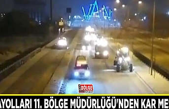 Karayolları 11. Bölge Müdürlüğü'nden kar mesaisi