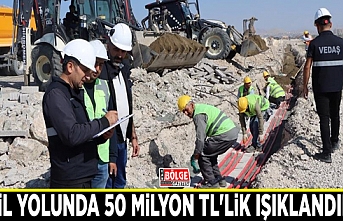 Sahil yolunda 50 milyon TL'lik ışıklandırma