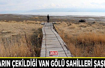 Suların çekildiği Van Gölü sahilleri şaşırttı