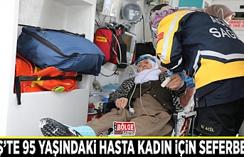 Erciş’te 95 yaşındaki hasta kadın için seferberlik