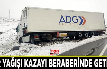 Kar yağışı kazayı beraberinde getirdi