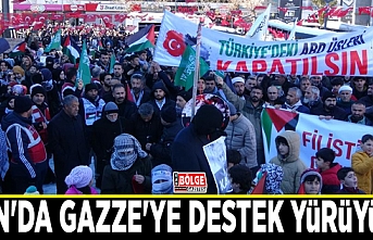 Van'da Gazze'ye destek yürüyüşü