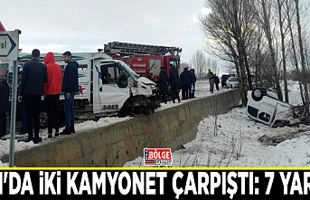 Van'da iki kamyonet çarpıştı: 7 yaralı