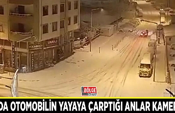 Van'da otomobilin yayaya çarptığı anlar kamerada