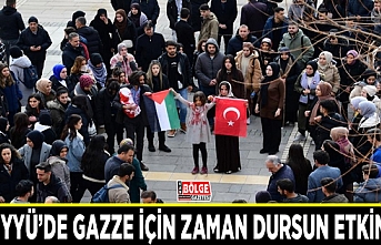 Van YYÜ’de Gazze için zaman dursun etkinliği