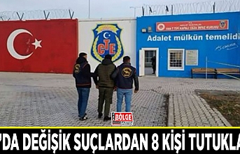 Van’da değişik suçlardan 8 kişi tutuklandı