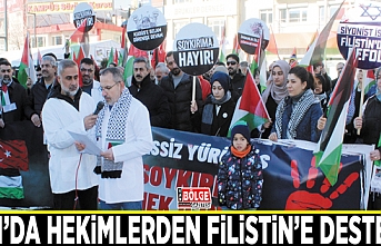 Van’da hekimlerden Filistin’e destek…