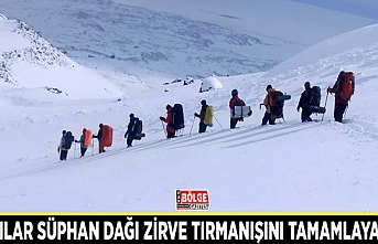 Dağcılar Süphan Dağı zirve tırmanışını tamamlayamadı