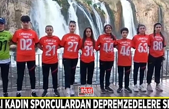 Vanlı kadın sporculardan depremzedelere selam