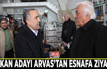 Başkan Adayı Arvas’tan esnafa ziyaret