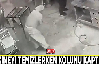 Makineyi temizlerken kolunu kaptırdı