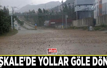 Başkale'de yollar göle döndü