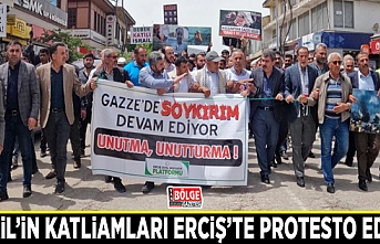 İsrail’in katliamları Erciş’te protesto edildi