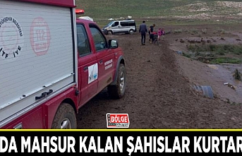 Dağda mahsur kalan şahıslar kurtarıldı