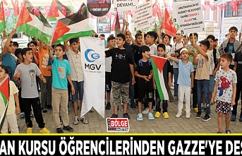 Kur'an Kursu öğrencilerinden Gazze'ye destek