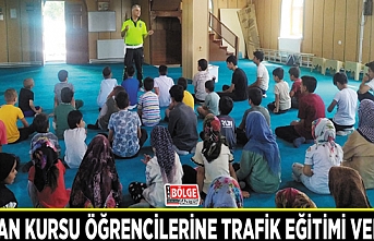 Kur'an kursu öğrencilerine trafik eğitimi verildi