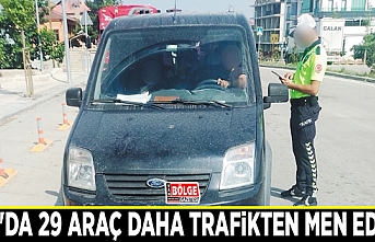 Van'da 29 araç daha trafikten men edildi