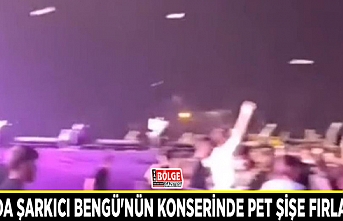 Van'da şarkıcı Bengü'nün konserinde pet şişe fırlatıldı