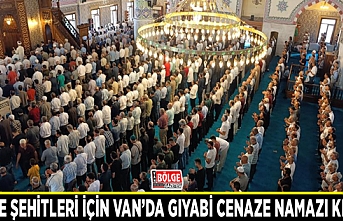 Gazze şehitleri için Van’da gıyabi cenaze namazı kılındı