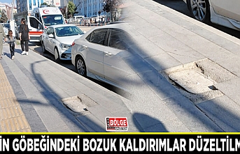 Şehrin göbeğindeki bozuk kaldırımlar düzeltilmiyor