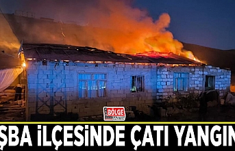 Tuşba ilçesinde çatı yangını...