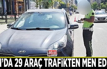 Van'da 29 araç daha trafikten men edildi