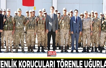 Güvenlik korucuları törenle uğurlandı