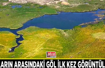 Lavların arasındaki göl ilk kez görüntülendi